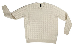 - Sweater cashmere Cable White