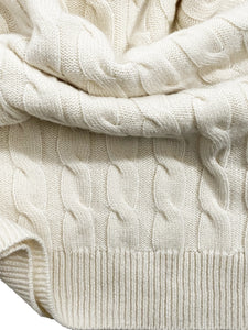 - Sweater cashmere Cable White