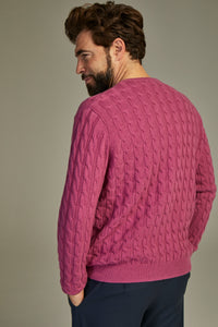 - Cable cashmere sweater Solid Ribes