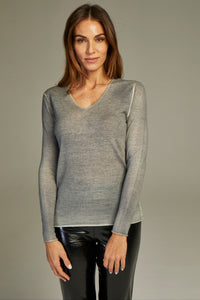 - Fit Cashmere Sweater Grey