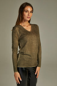 - Fit Cashmere Sweater Olive