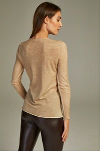 - Fit Cashmere Sweater Beige