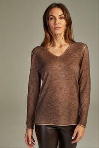 - Fit Cashmere Sweater Brown