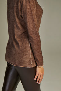 - Fit Cashmere Sweater Brown