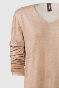 - Knitted sweater - Beige
