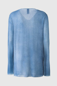 - Knitted sweater - Azzurro