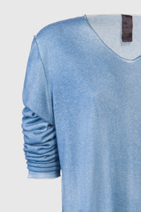 - Knitted sweater - Azzurro