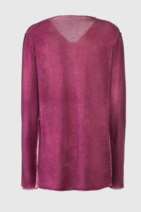 - Knitted sweater - Wine