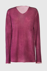 - Knitted sweater - Wine