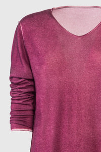 - Knitted sweater - Wine