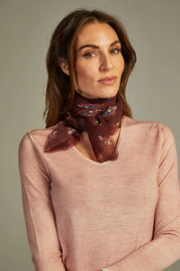 - Mini Scarf Cashmere Porpora