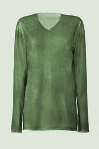 - Knitted sweater - Olive