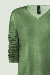 - Knitted sweater - Olive