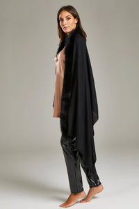 - Cape Solid Black with SAGA fox fur