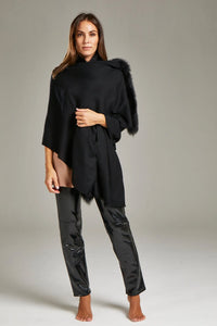 - Cape Solid Black with SAGA fox fur