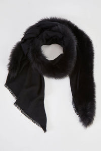 - Cape Solid Black with SAGA fox fur
