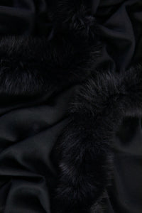 - Cape Solid Black with SAGA fox fur